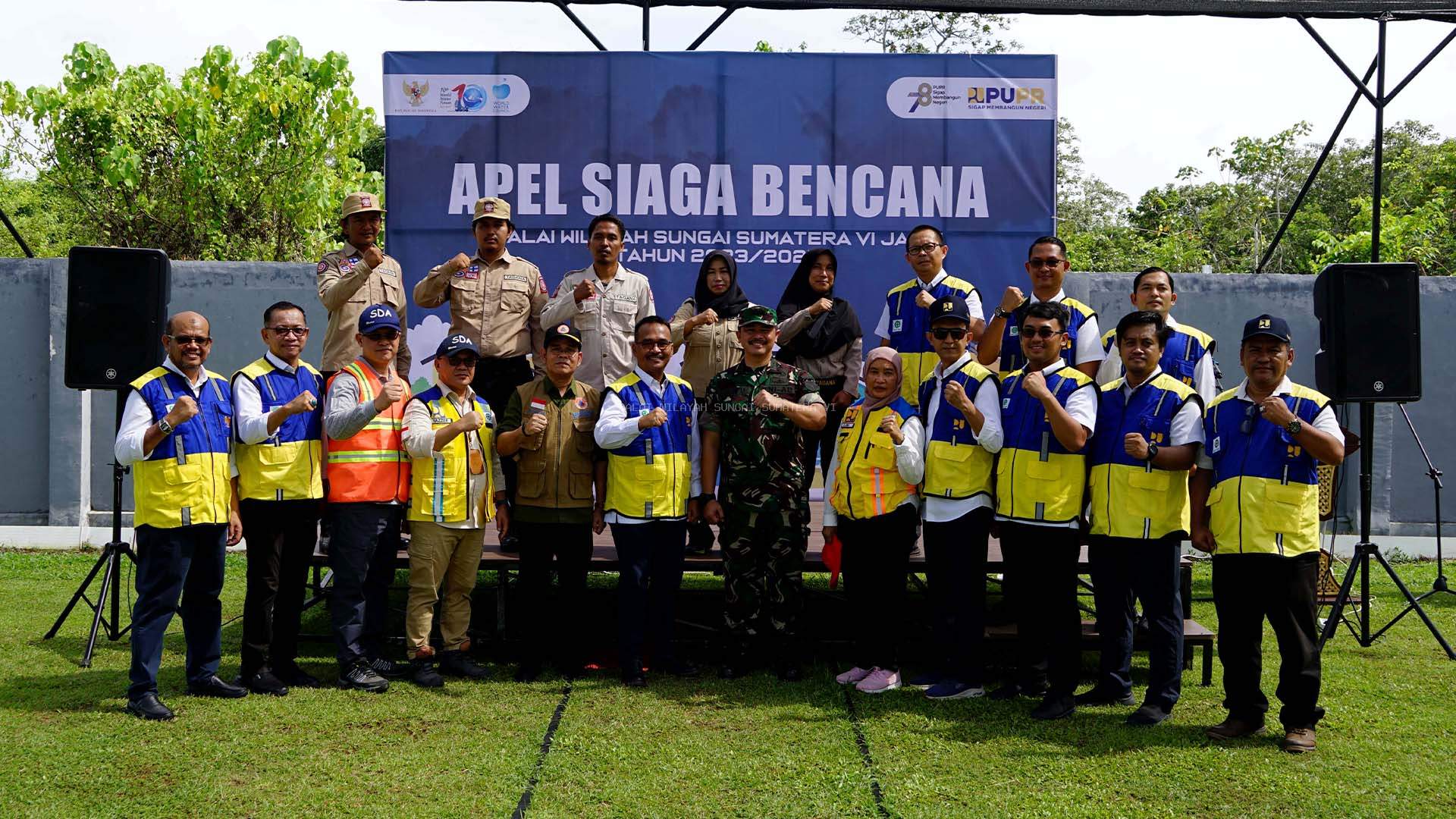 Menghadapi Musim Hujan dan Bencana Banjir, Apel Siaga Bencana Dilaksanakan di BWS Sumatera VI Jambi